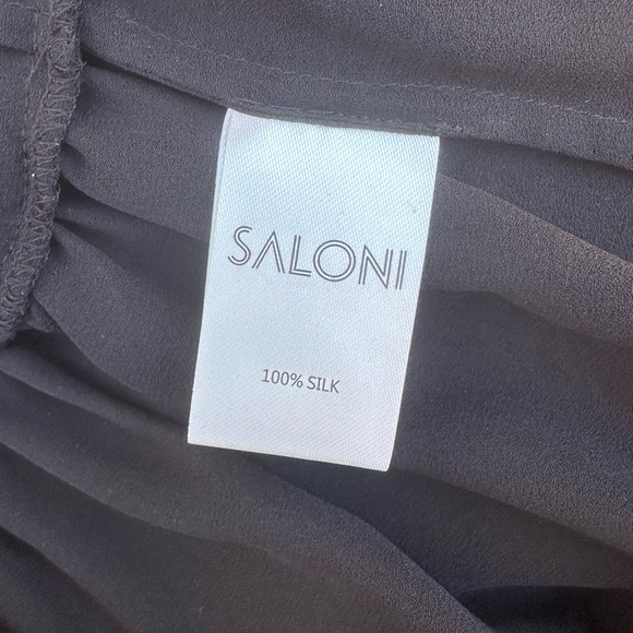 Saloni Mel Black Silk Blouse. - Picture 12 of 13